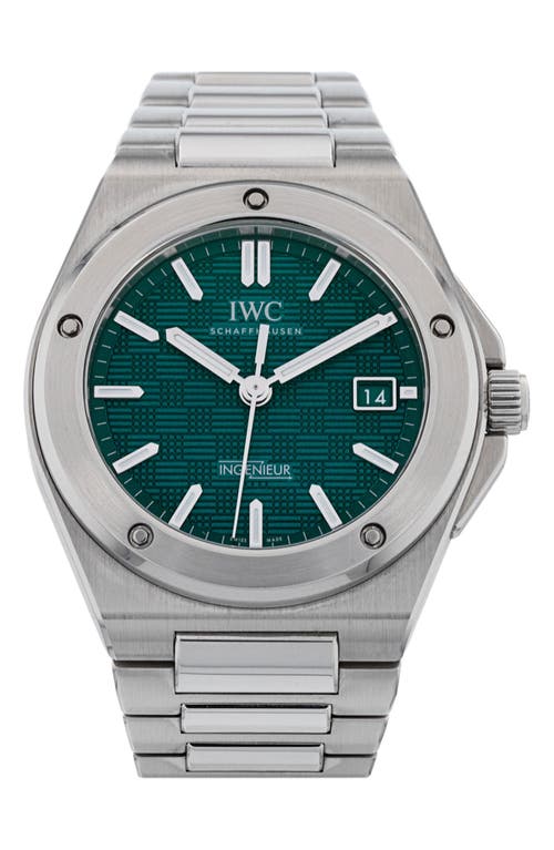 Watchfinder & Co. IWC Preowned 2023 Ingenieur Automatic Bracelet Watch, 40mm in Silver/Green 