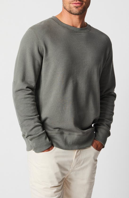 Shop Billy Reid Dock Elbow Patch Sweatshirt In Washed Grey