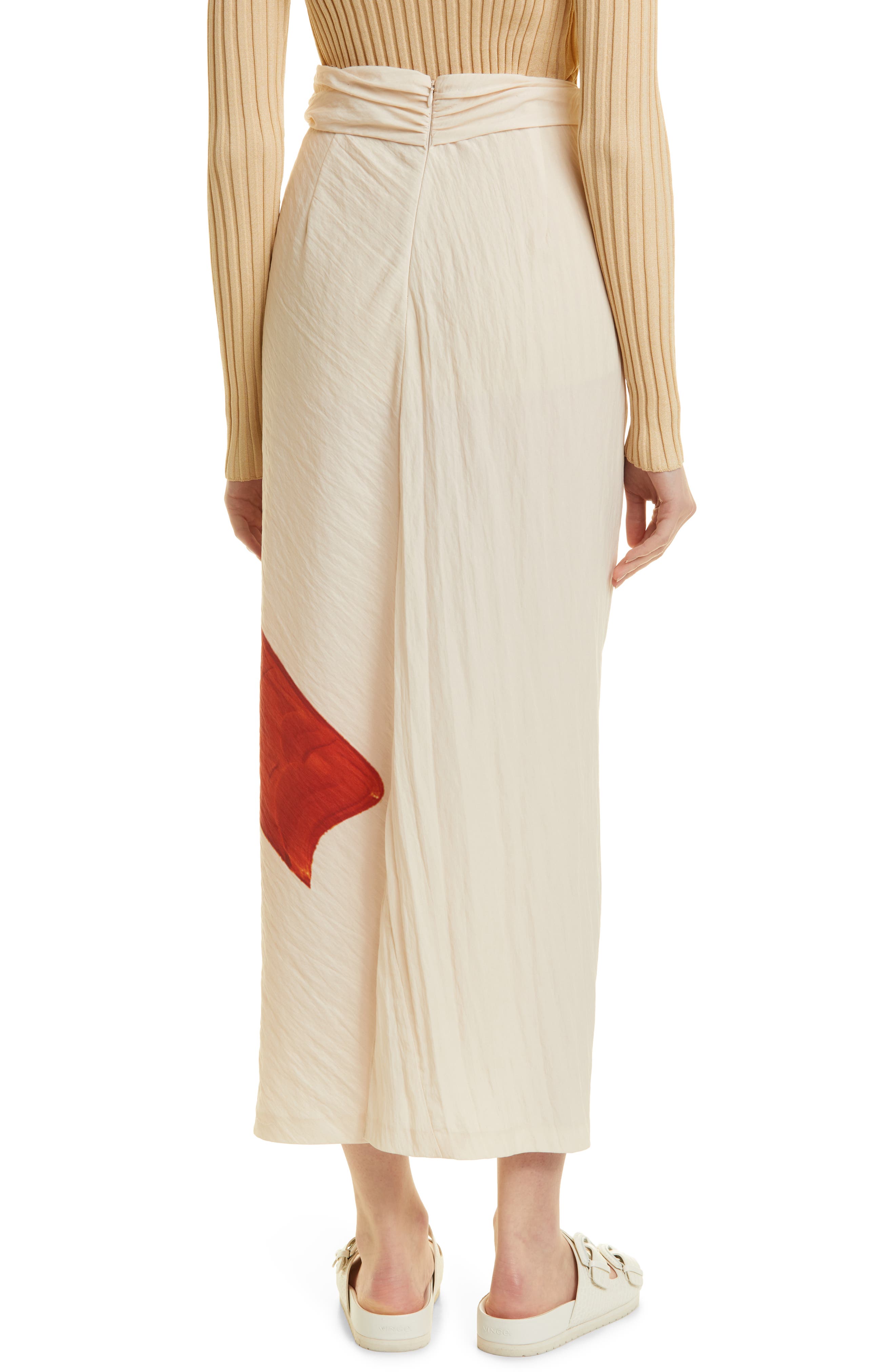 Vince Painted Abstract Knot Front Maxi 
