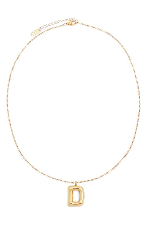 Petit Moments Bubble Initial Necklace In Gold - D