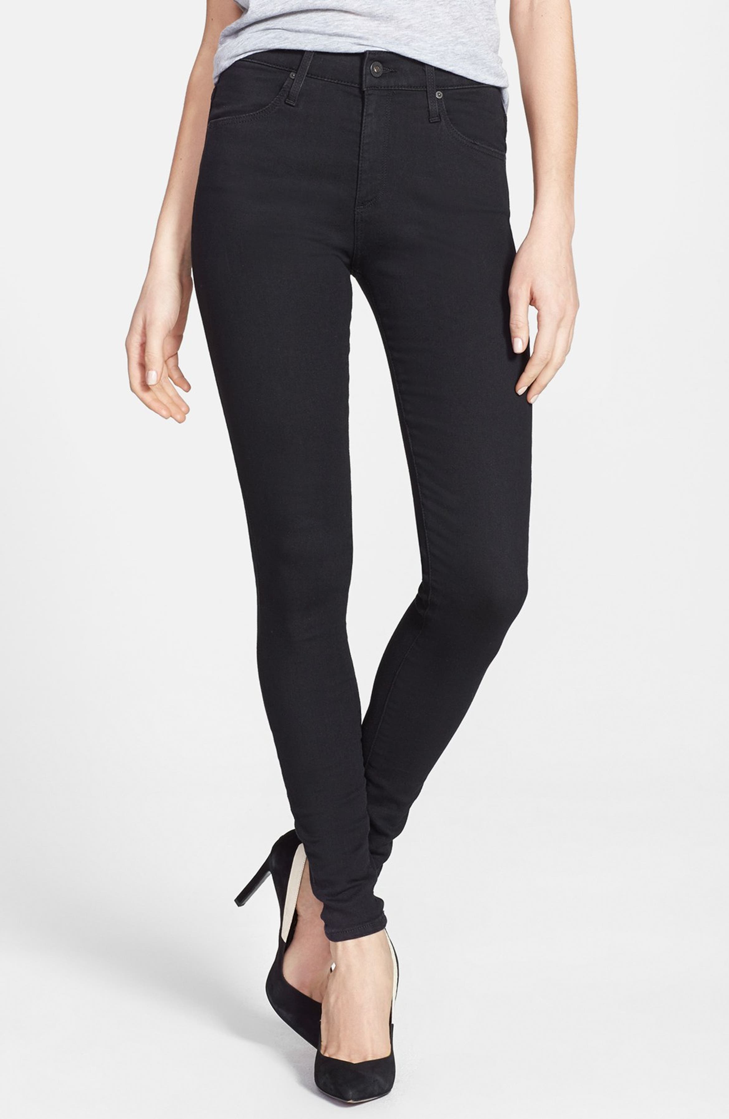 AG 'Farrah' High Rise Skinny Jeans (Raven) | Nordstrom