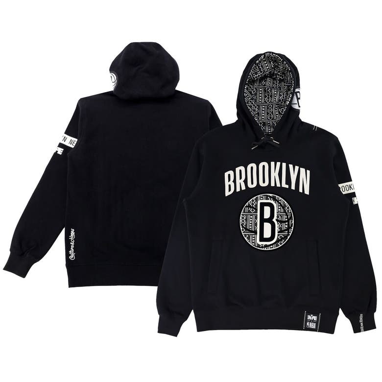 Shop Two Hype Unisex Nba X   Black Brooklyn Nets Culture & Hoops Heavyweight Pullover Hoodie