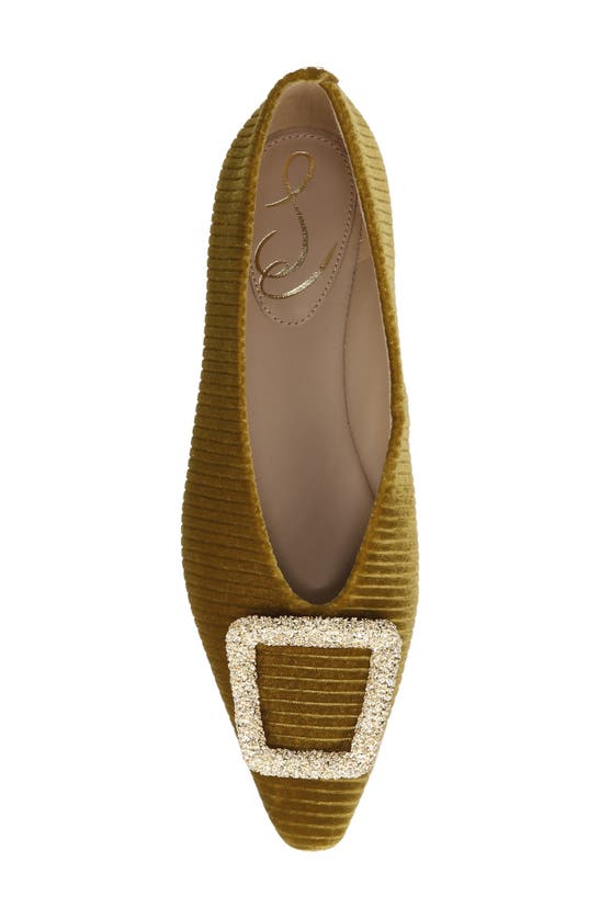 Shop Sam Edelman Janina Pointed Toe Flat In Green Chartreuse