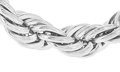 Blackjack Rope Chain Necklace In Silver