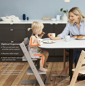  Tripp Trapp High Chair from Stokke, Natural - Adjustable,  Convertible Chair for Children & Adults - Includes Baby Set with Removable  Harness for Ages 6-36 Months - Ergonomic & Classic Design : Baby