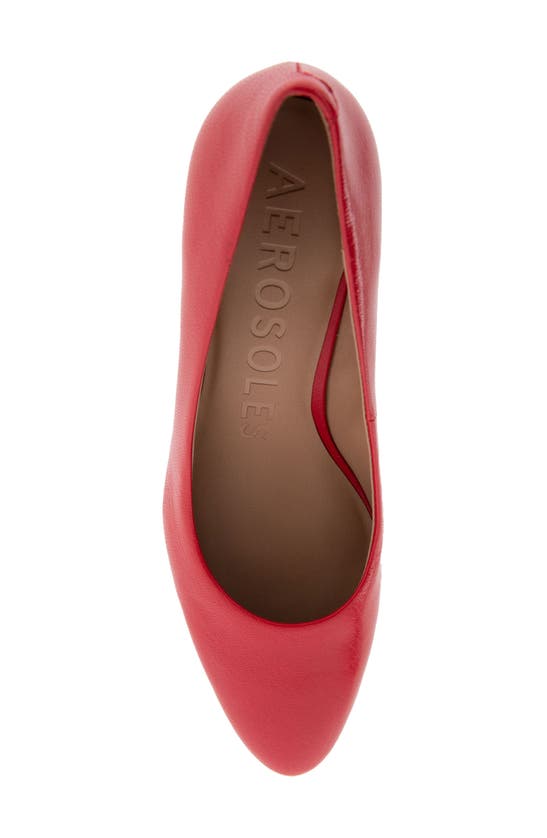 Shop Aerosoles Betsy Pump In Racing Red Leather