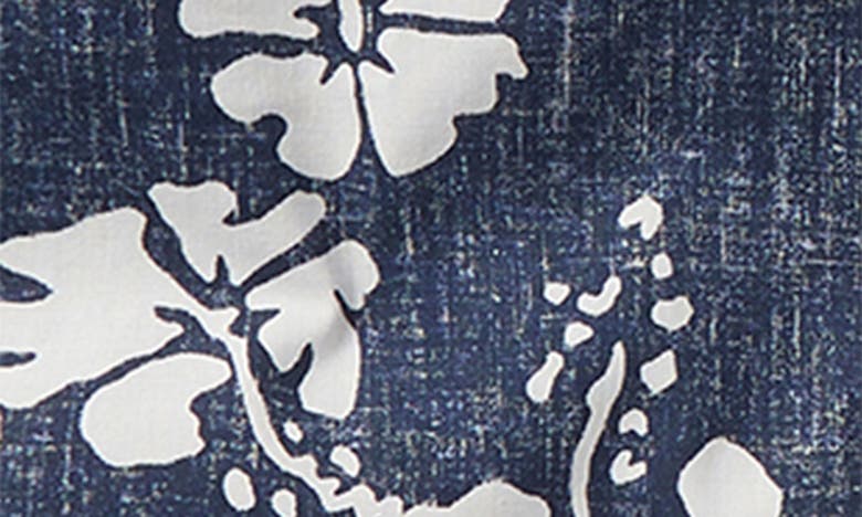 Reyn Spooner 50th State Flower Classic Fit Short Sleeve Button-down Shirt In Navy