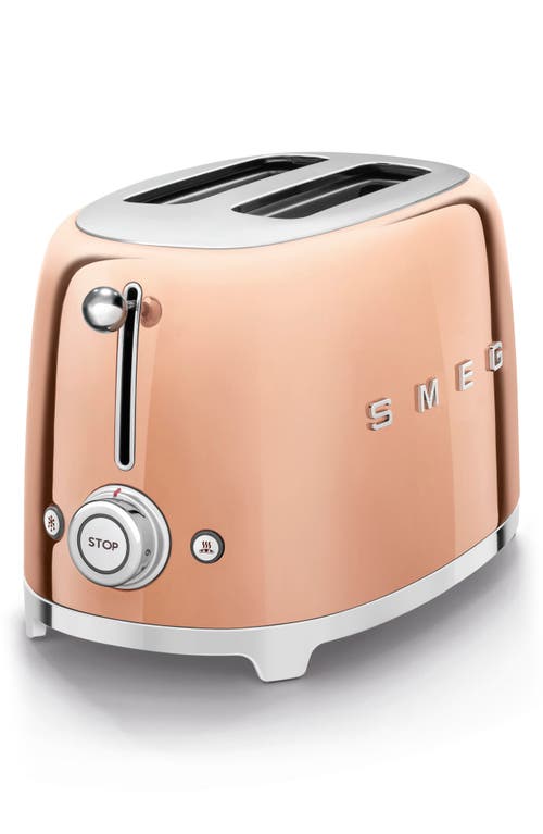 smeg 50s Retro Style Two-Slice Toaster in Rose Gold at Nordstrom