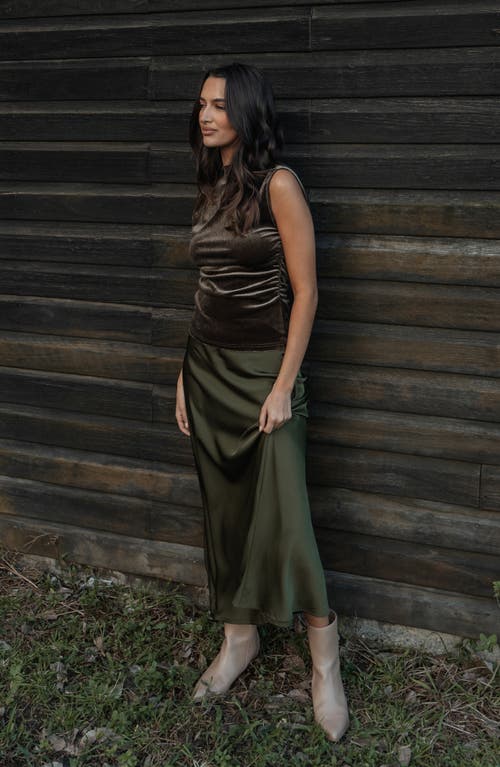 Petal And Pup Petal & Pup Nellie Satin Maxi Skirt In Black