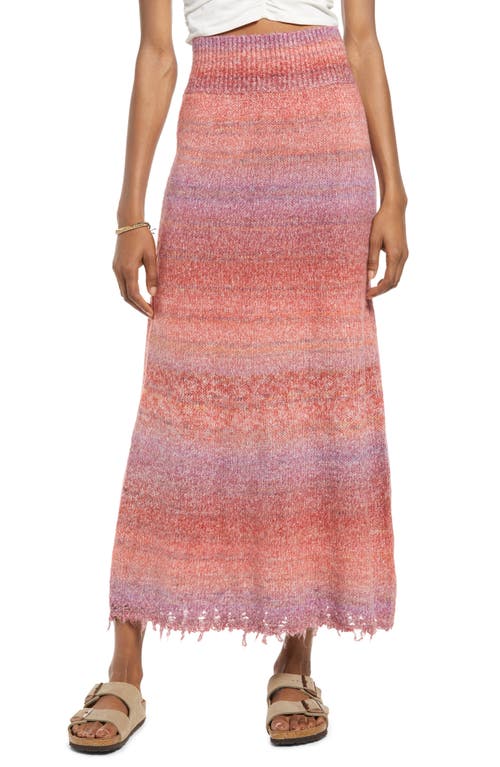 Free People Leanna Swit Sweater Skirt in Sweet Sunset Combo at Nordstrom, Size Large