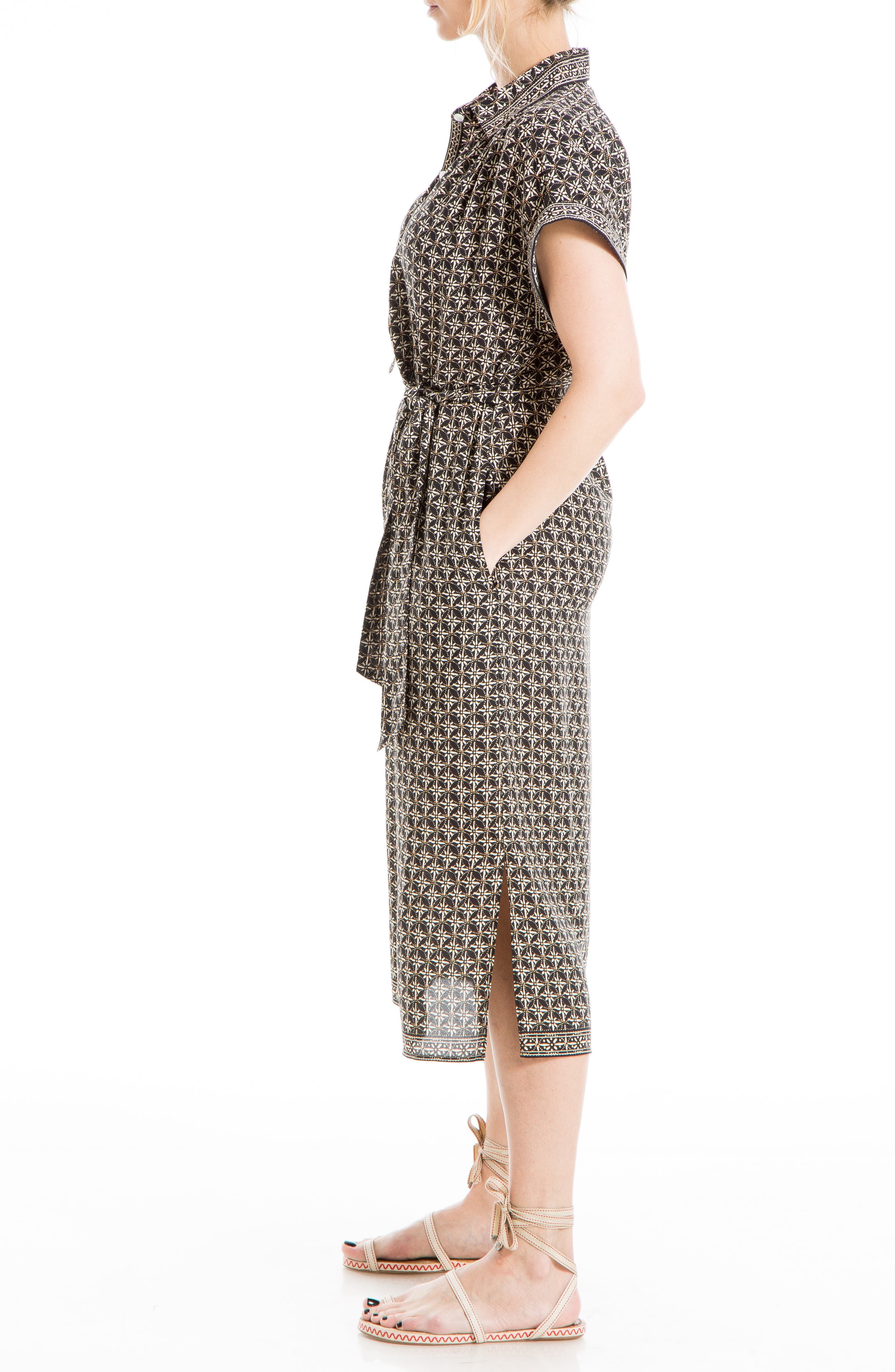 MAX STUDIO Puff Sleeve Shirtdress