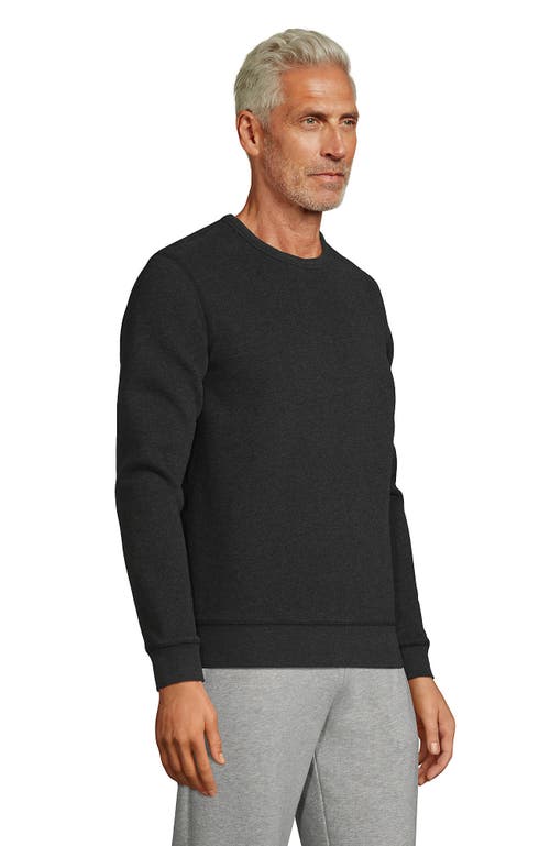 Shop Lands' End Long Sleeve Serious Sweats Crewneck Sweatshirt In Dark Charcoal Heather