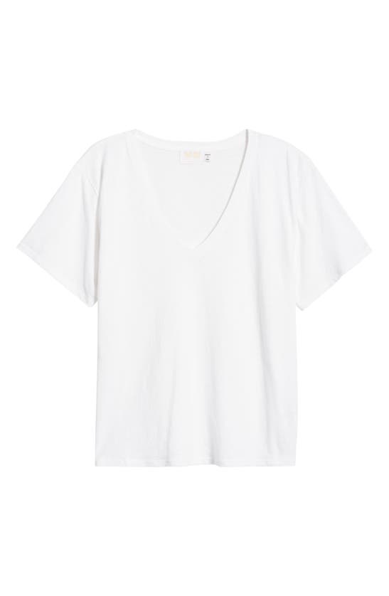 Shop Nation Ltd Phoenix Oversize Cotton & Linen T-shirt In White