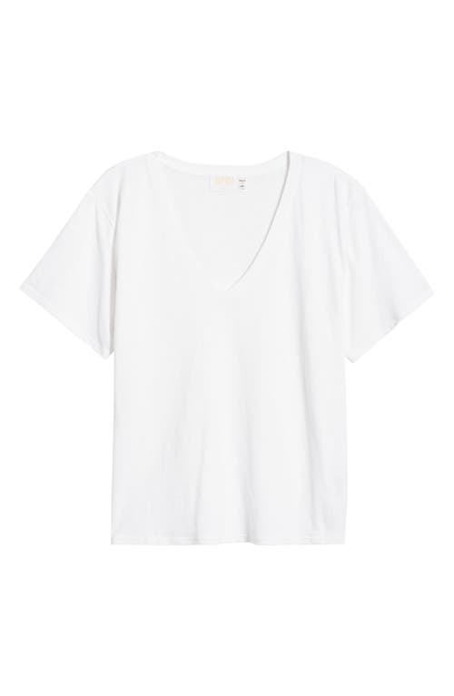 Phoenix Oversize Cotton & Linen T-Shirt in White