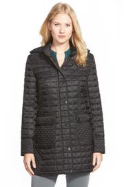 DKNY Quilted Coat with Detachable Hood | Nordstrom