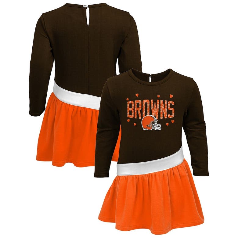 Outerstuff Girls Toddler Brown Cleveland Browns Too Cute Tri-Blend