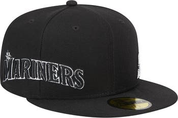 New Era Men's New Era Black Seattle Mariners Jersey 59FIFTY Fitted Hat