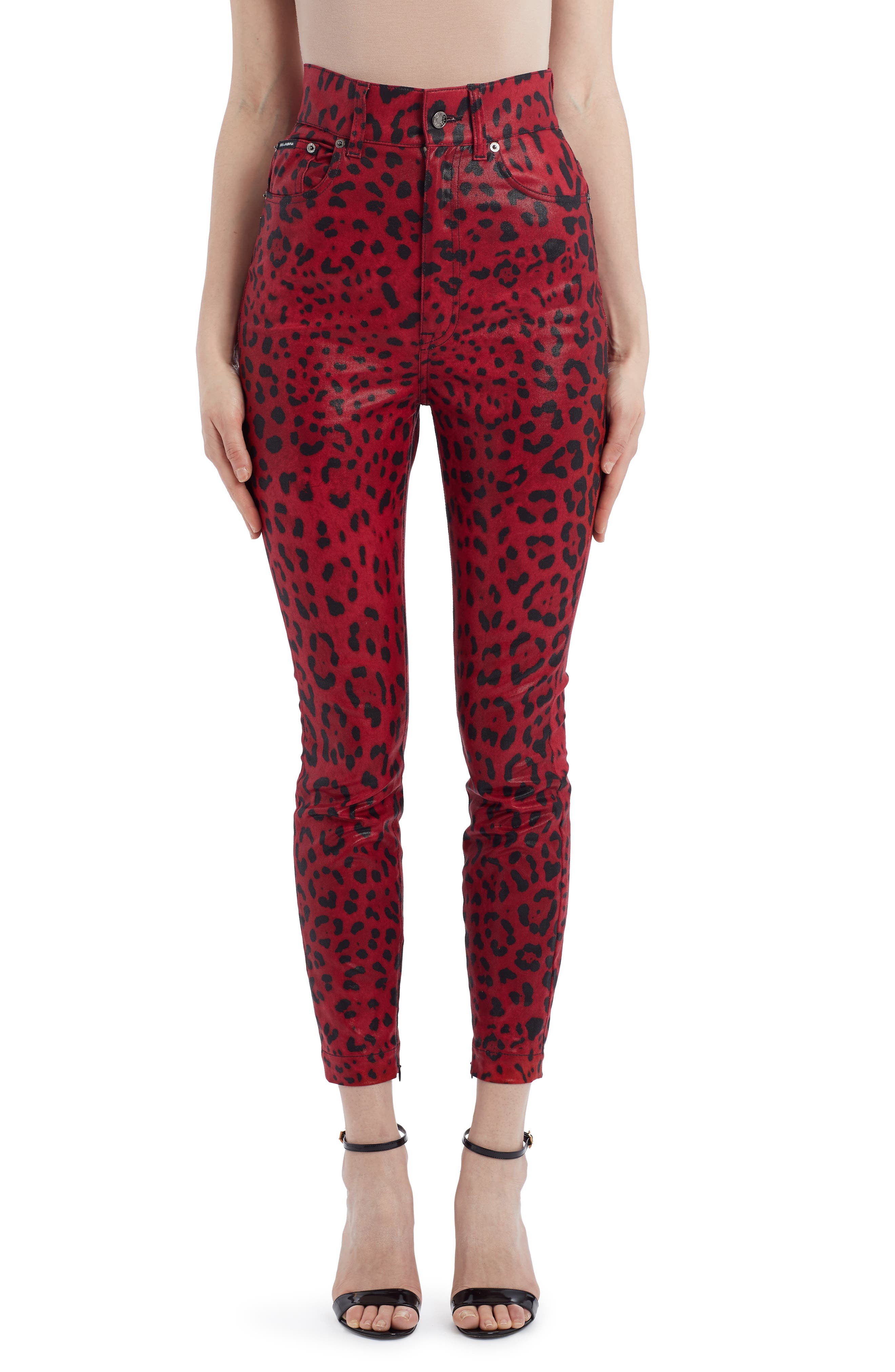 leopard print skinny jeans