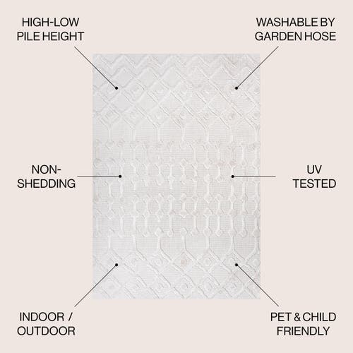 Jonathan Y Peralta Moroccan Diamond Indoor/outdoor Area Rug In Ivory