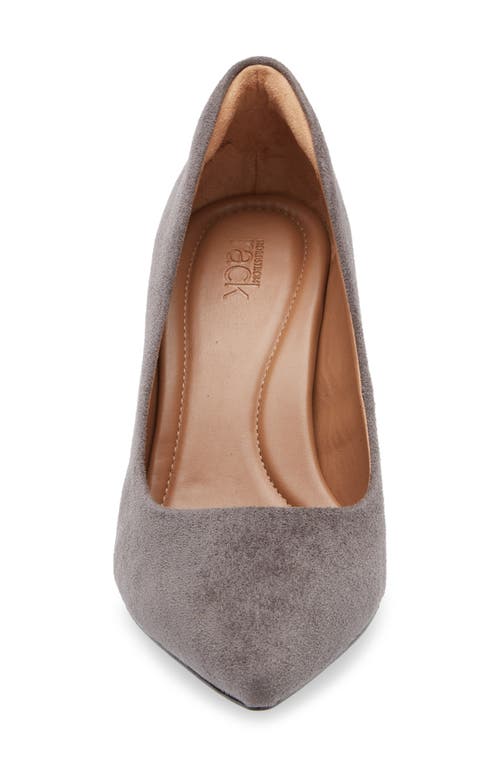 Nordstrom Rack Paige Faux Leather Pump In Grey Charcoal