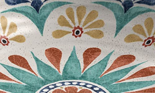 Tarhong Desert Rio Set Of Six Melamine Bowls In White Multi