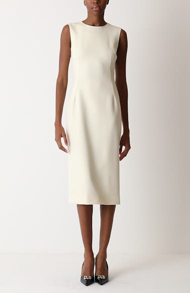 Dolce&Gabbana Sleeveless Stretch Wool Sheath Dress