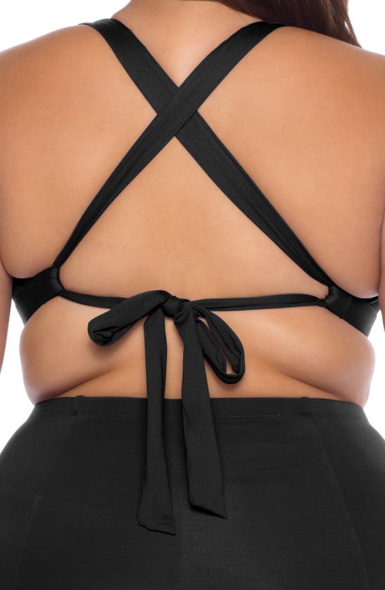 Becca Tab Inset Bikini Top In Black