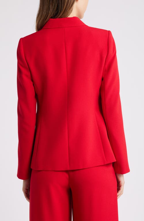 Shop Tahari Asl One Button Blazer In Lipstick