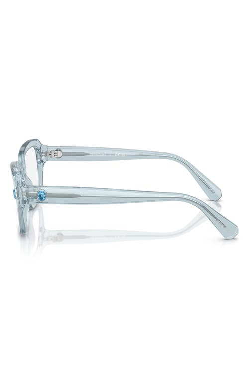 Swarovski 52mm Pillow Optical Glasses In Blue