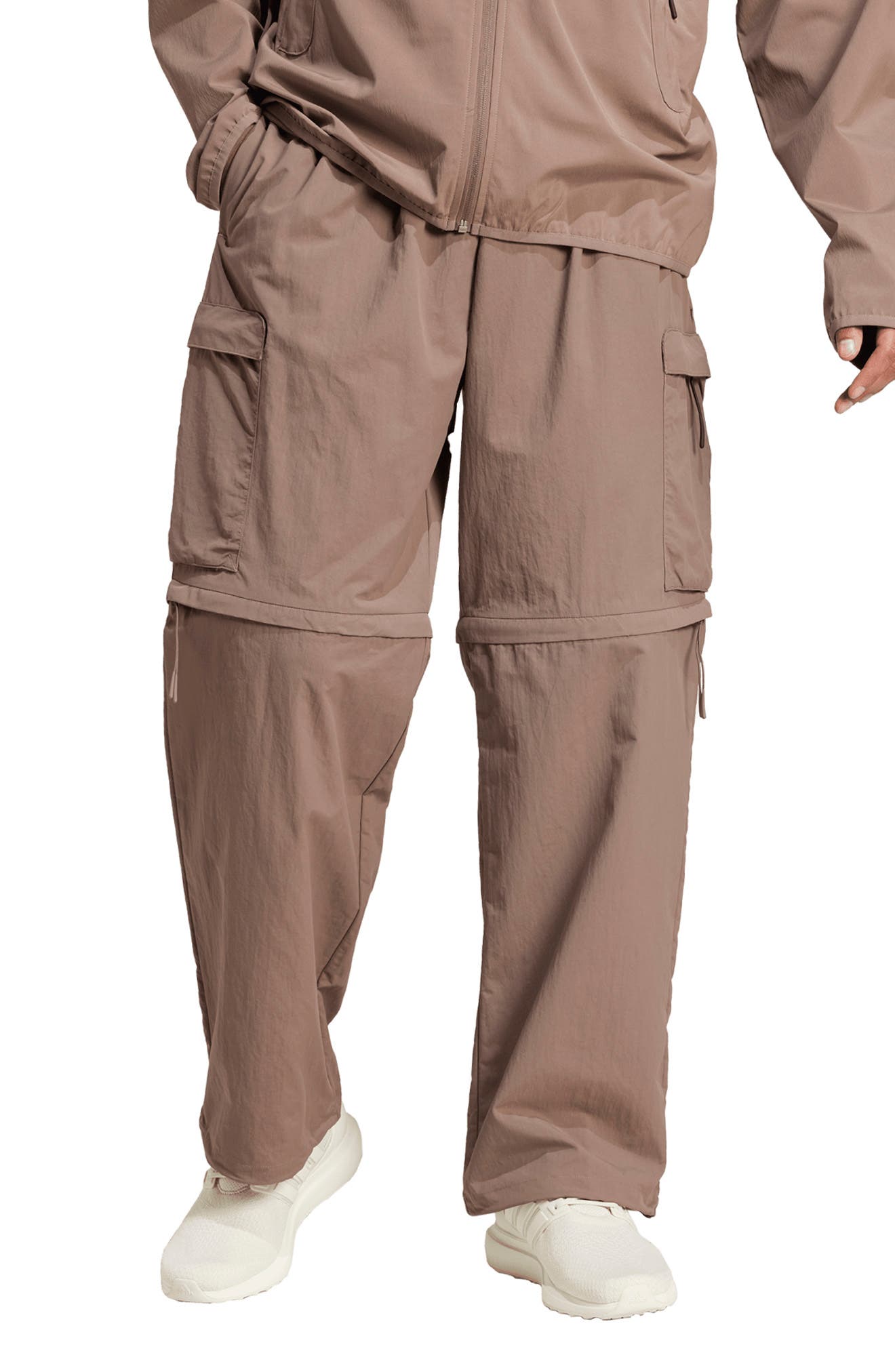 ADIDAS SPORTSWEAR City Escape Premium Convertible Cargo Pants in Earth Strata 