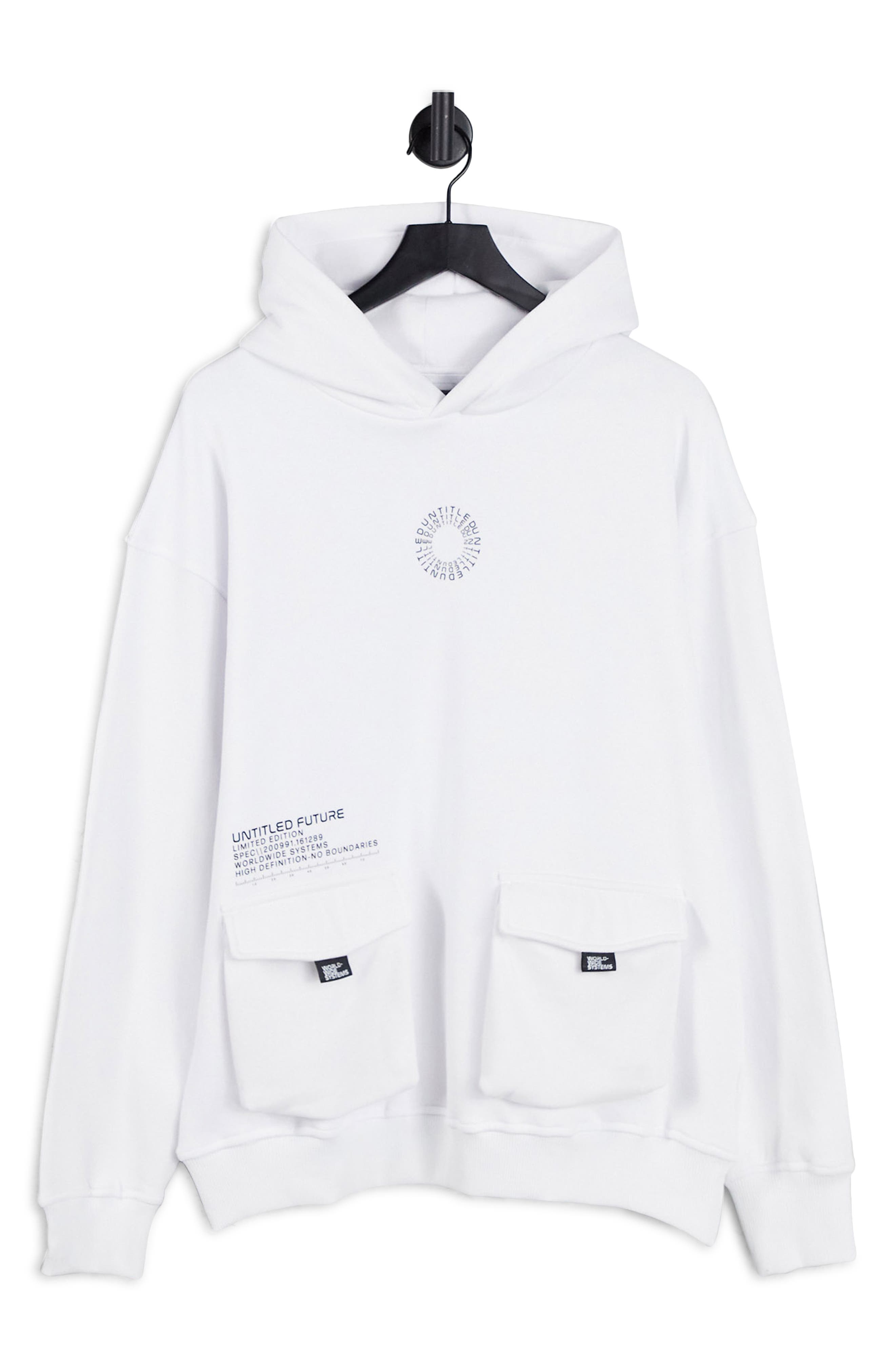 topman white hoodie