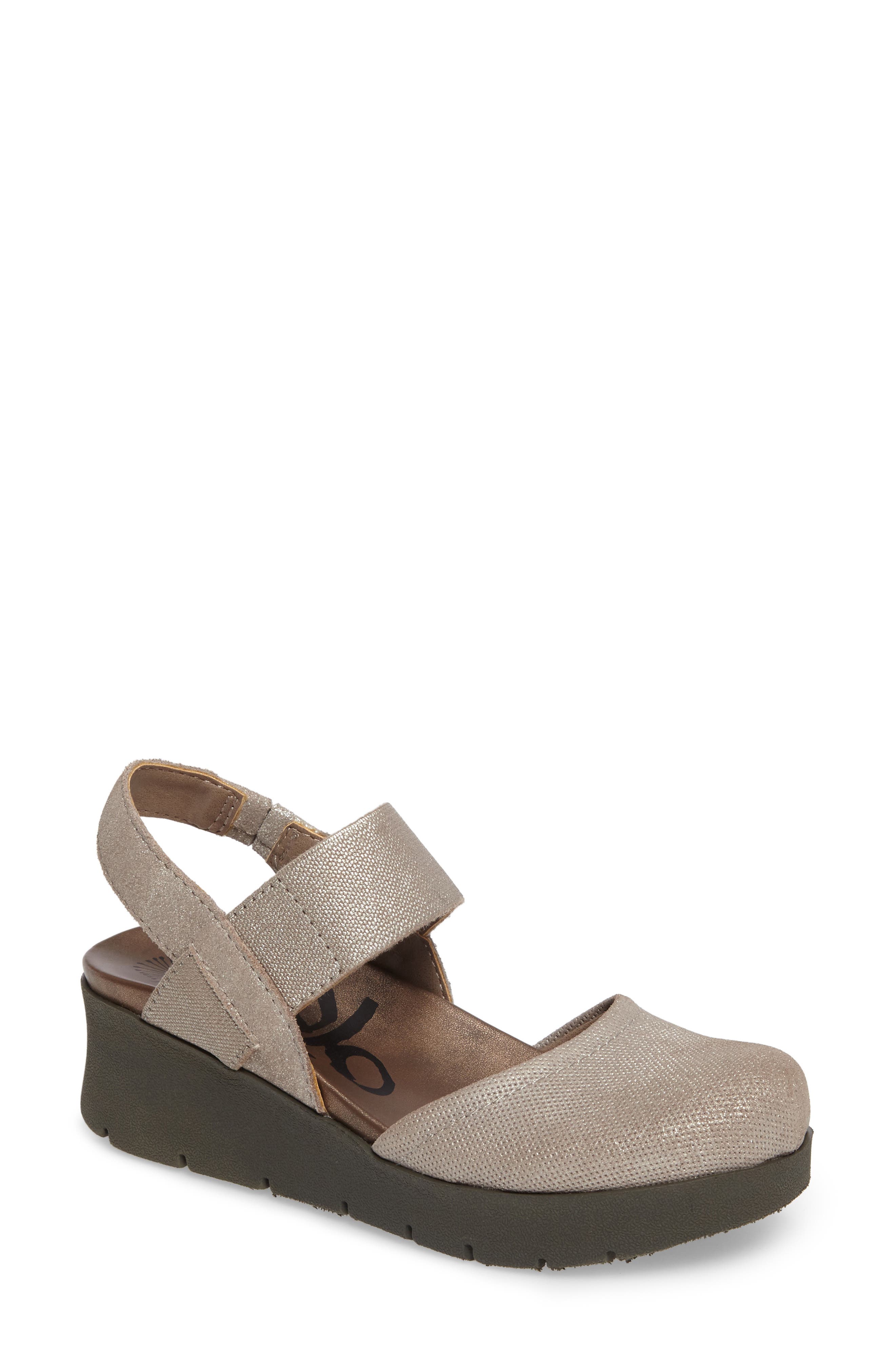 Otbt Roadie Mary Jane Platform Wedge, Grey