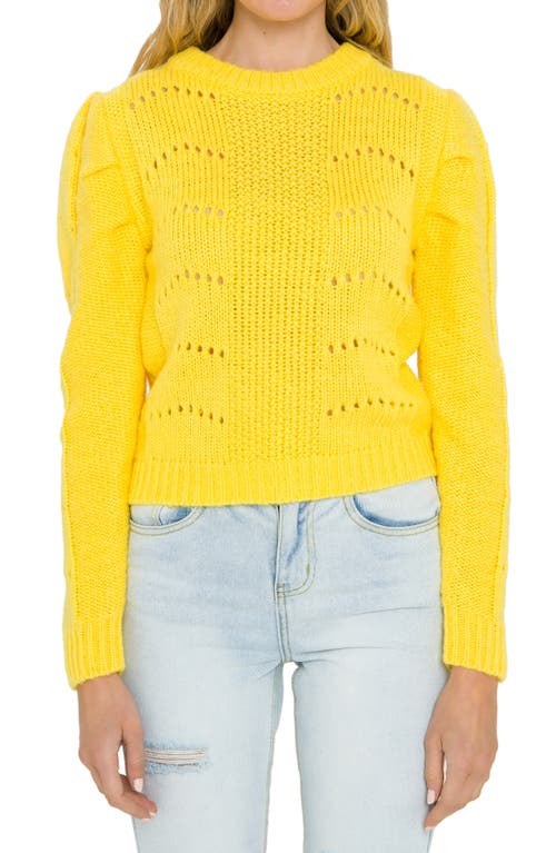 Pleated Sweater in Yellow