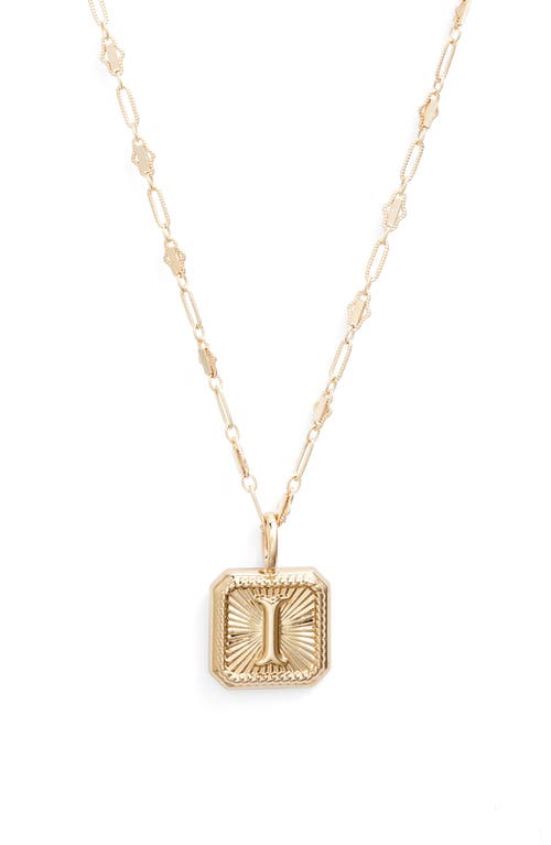 Harlow Initial Pendant Necklace in Gold - I