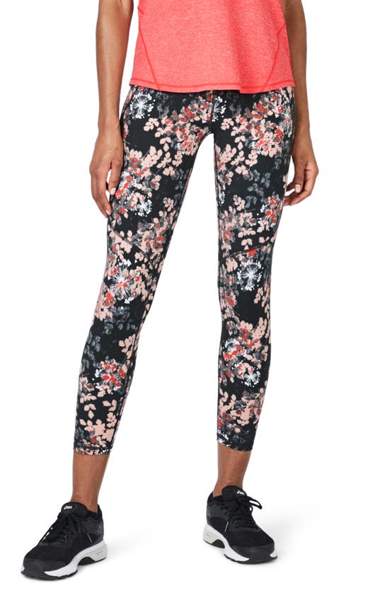 Sweaty Betty Power Workout 7/8 Leggings In Pink Floral Print