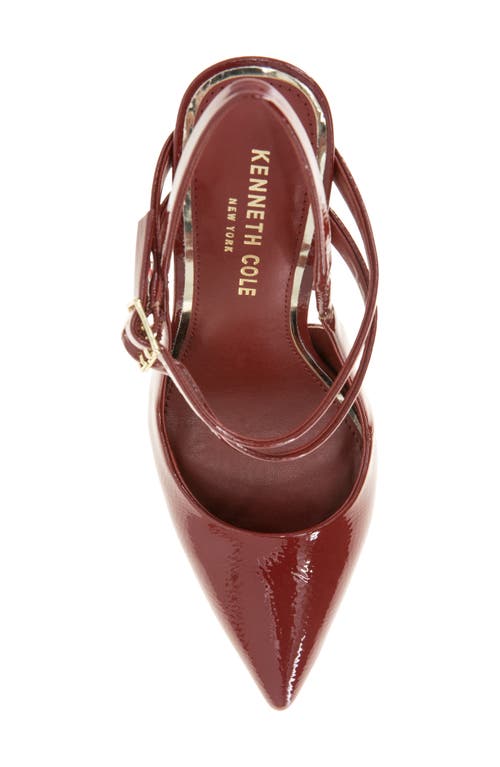Kenneth Cole Raquel Pointed Toe Slingback Pump In Rio Red Patent