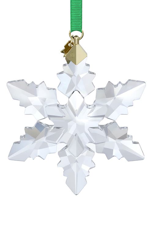 Shop Swarovski 2024 Snowflake Crystal Ornament In Clear