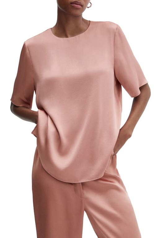 MANGO Massim Satin Top in Light Pastel Pink at Nordstrom, Size 2