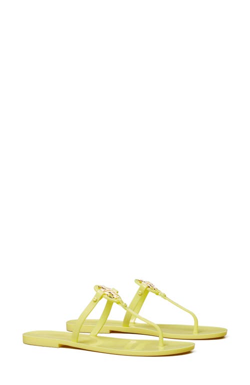 Mini Miller Jelly Thong Sandal in Yellow Pear