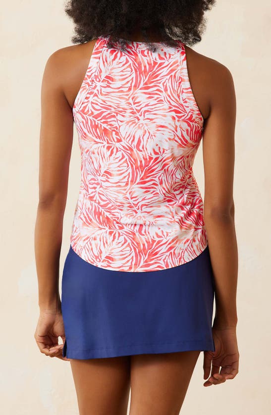 Shop Tommy Bahama Abby Monstera Mirage Floral Islandzone® Tank In Pure Coral