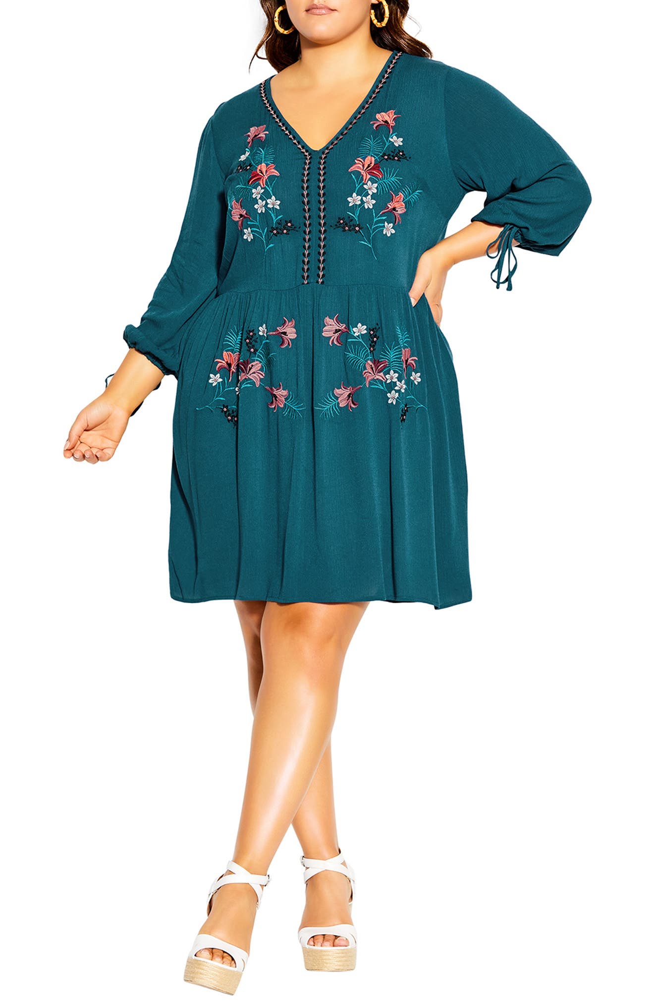 city chic green dress