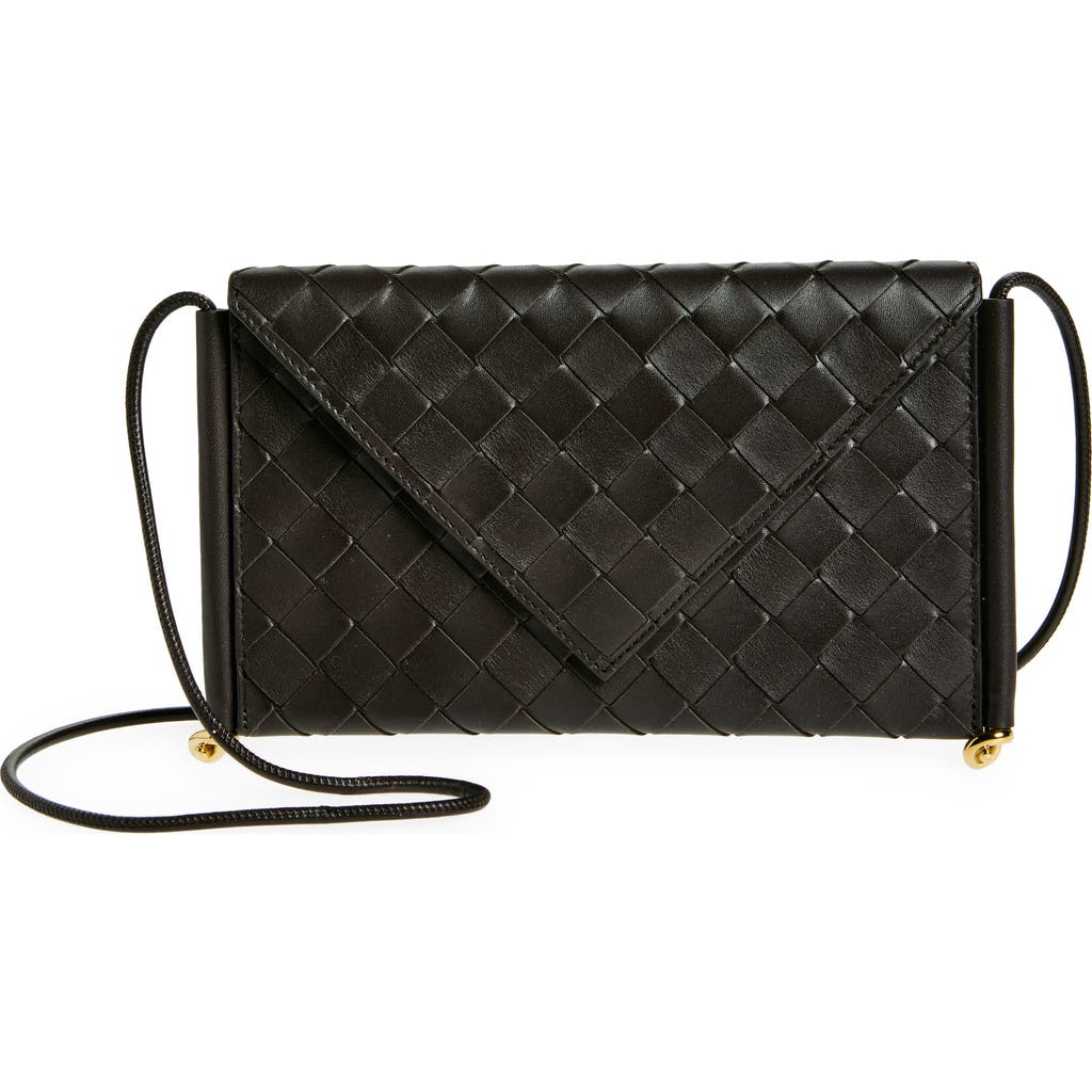 Bottega Veneta Womens Fondant-m Brass Intrecciato-leather Cross-body Bag In 2190 Fondant-m Brass