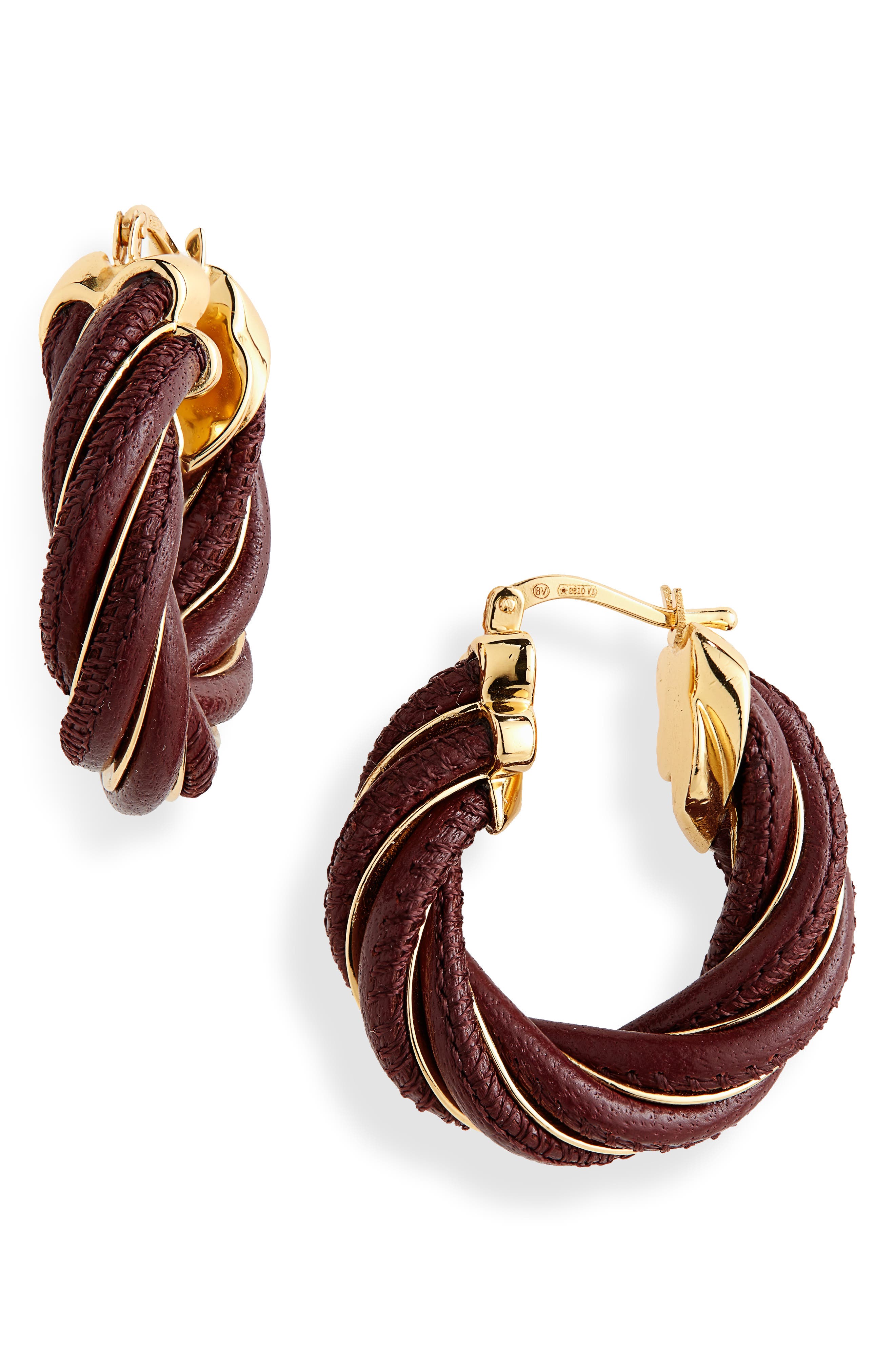 burgundy fashion earrings