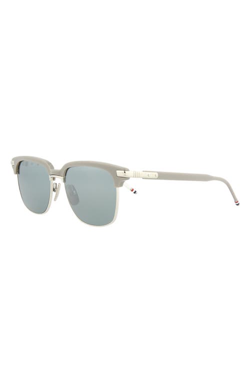 Shop Thom Browne 55mm Square Sunglasses In Grey Grey Silver