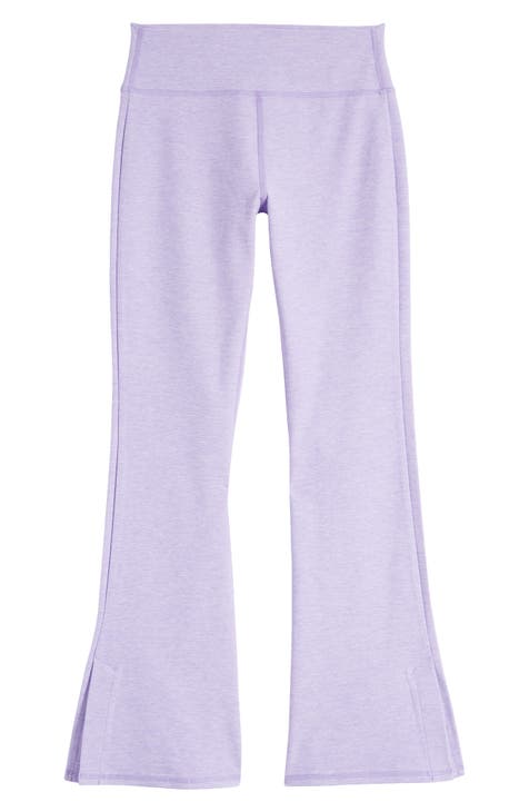 $209 Palm Angels Kids Girl's Purple Logo Waistband Leggings Pants Size 10