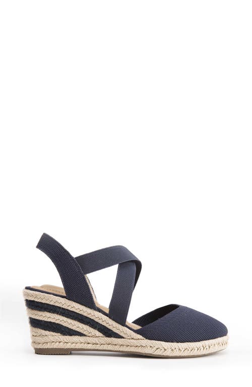 Shop Me Too Skylen Espadrille Wedge Sandal In Nvy/wht Stripe