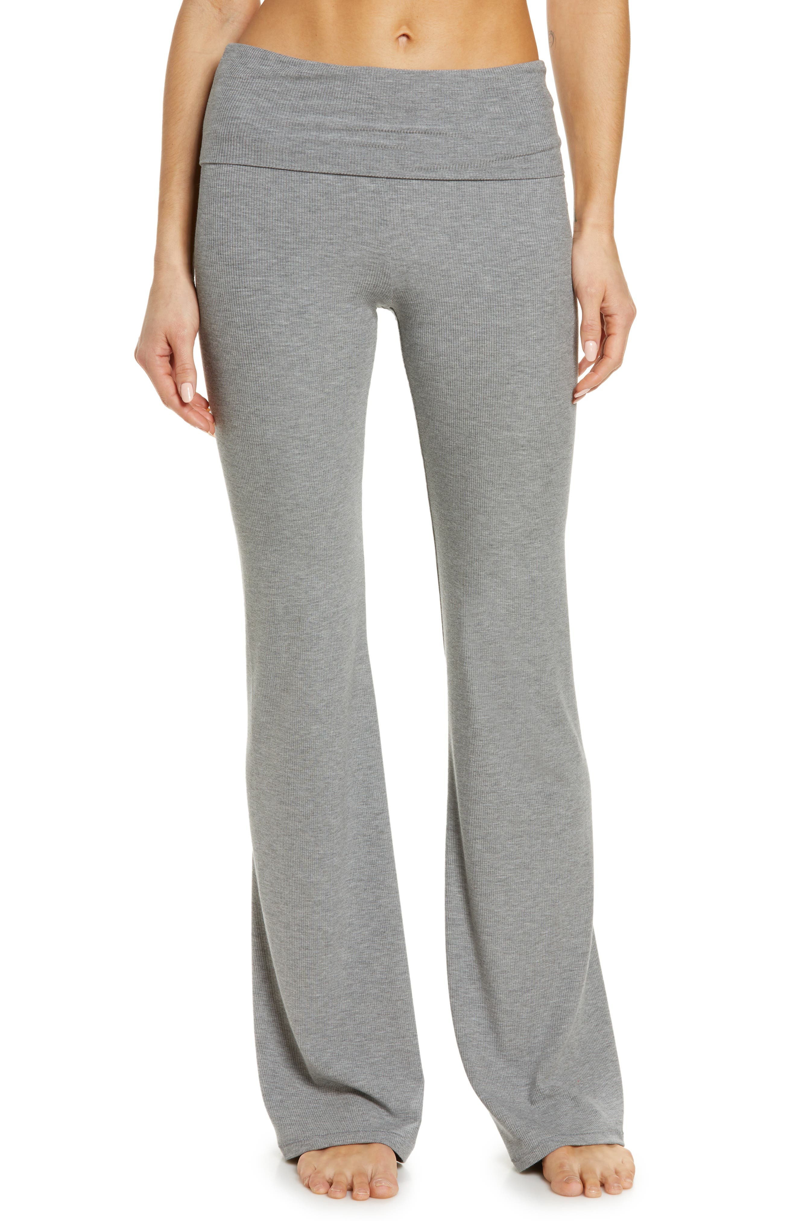 Skims Cotton Jersey Foldover pant, in color Heather
