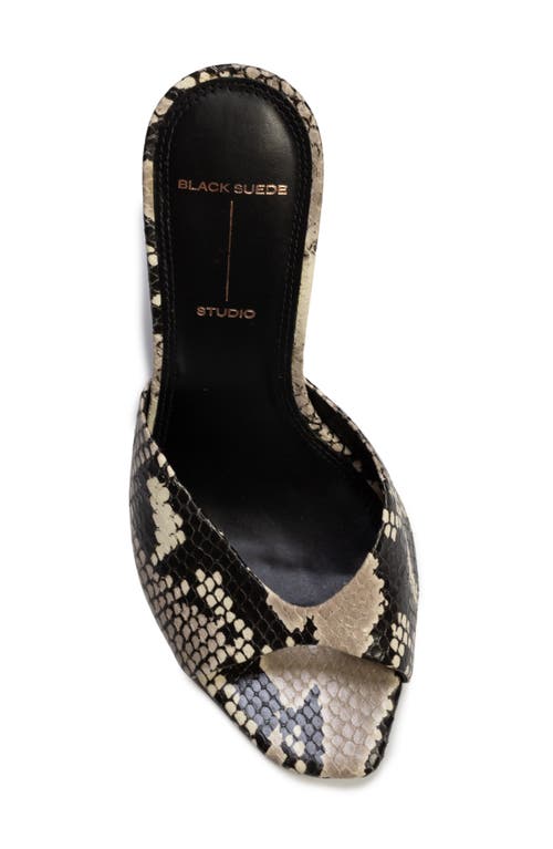 Black Suede Studio Nori 100 Sandal In Peyote Snake
