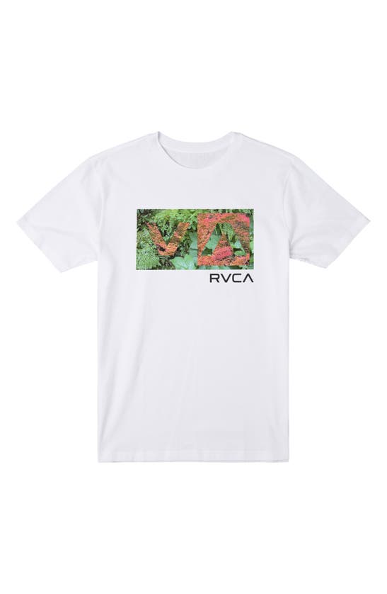 Shop Rvca Balance Box Logo Graphic T-shirt In White