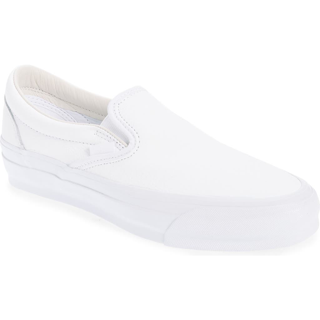 Vans Reissue 98 Slip-on Sneaker In Lx Leather White/white